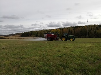 Spridning av gips. Kipsin levitystä.